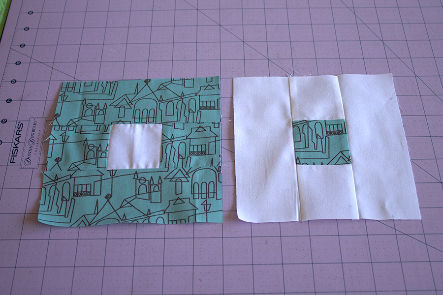 Right of Way Quilt Block, Step 2